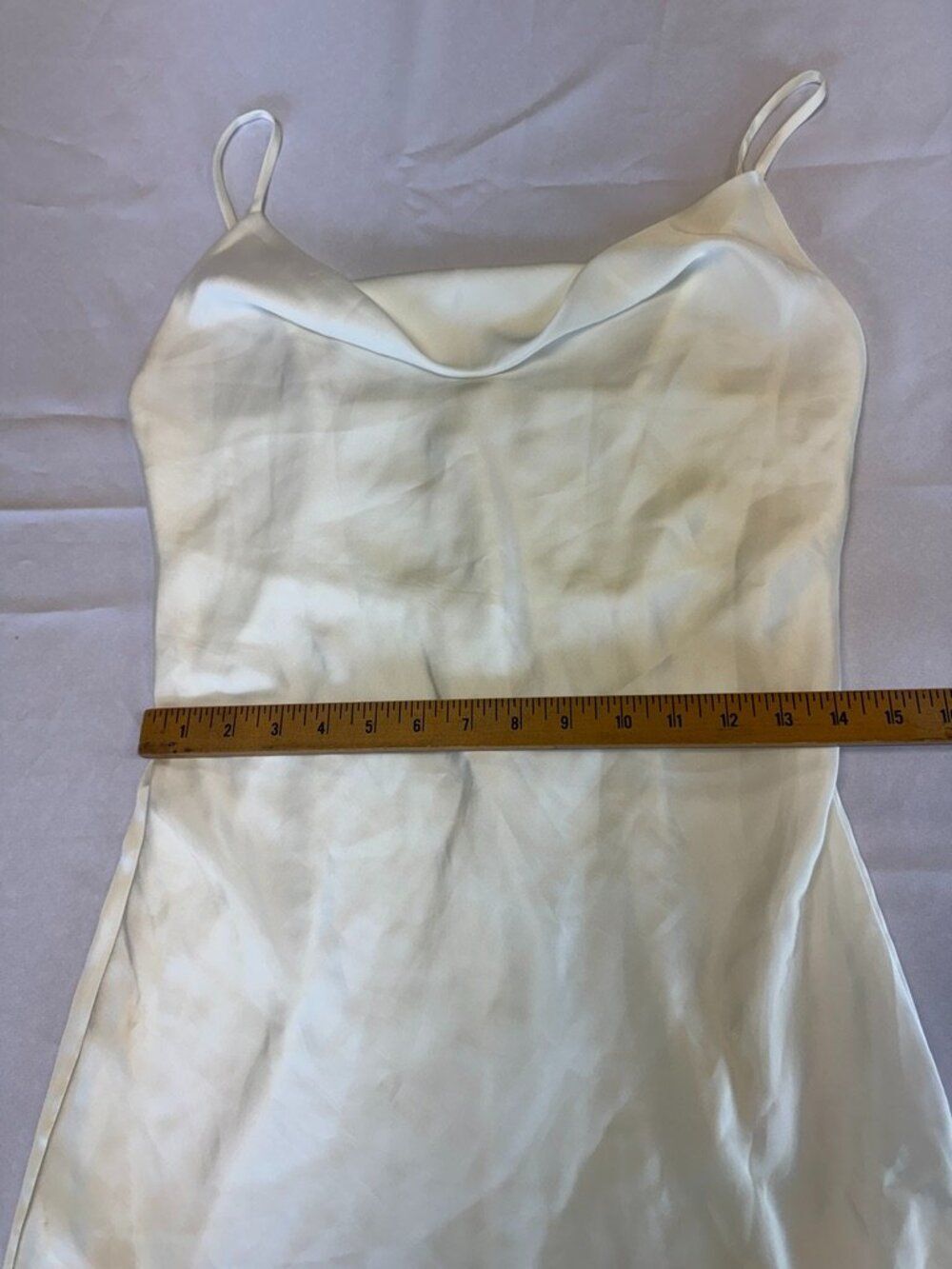 Altar'd State White Ivory Satin Mini Dress Size S - Picture 7 of 13